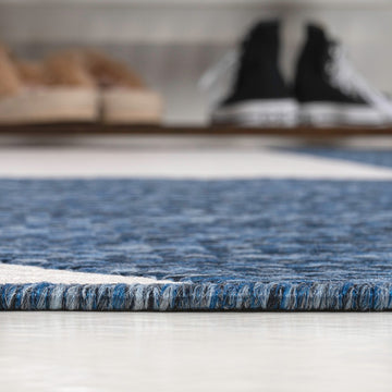 Lucian Modern Geometric Abstract Two-tone Indoor/Outdoor Area Rug